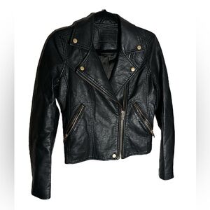 Blank NYC Jacket Women’s Size XS Black Moto Zip Biker